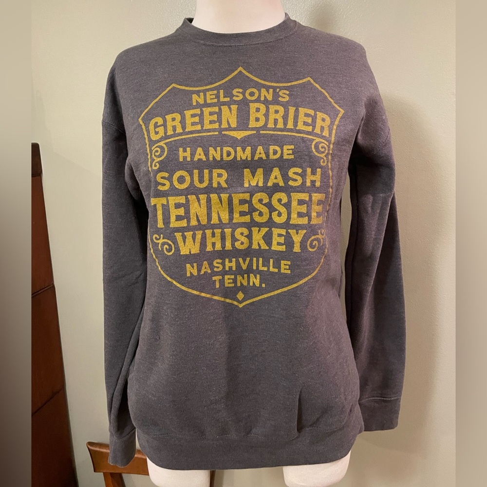 Nelson’s Greenbrier Sour Mash Whiskey Nashville TN Gray Sweatshirt - small